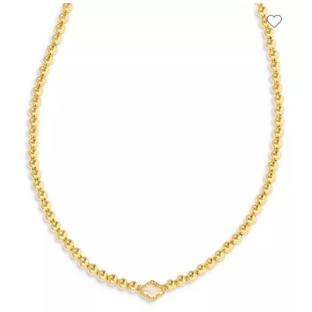 NWOT Kendra Scott Abbie Mother of Pearl Beaded Choker Necklace